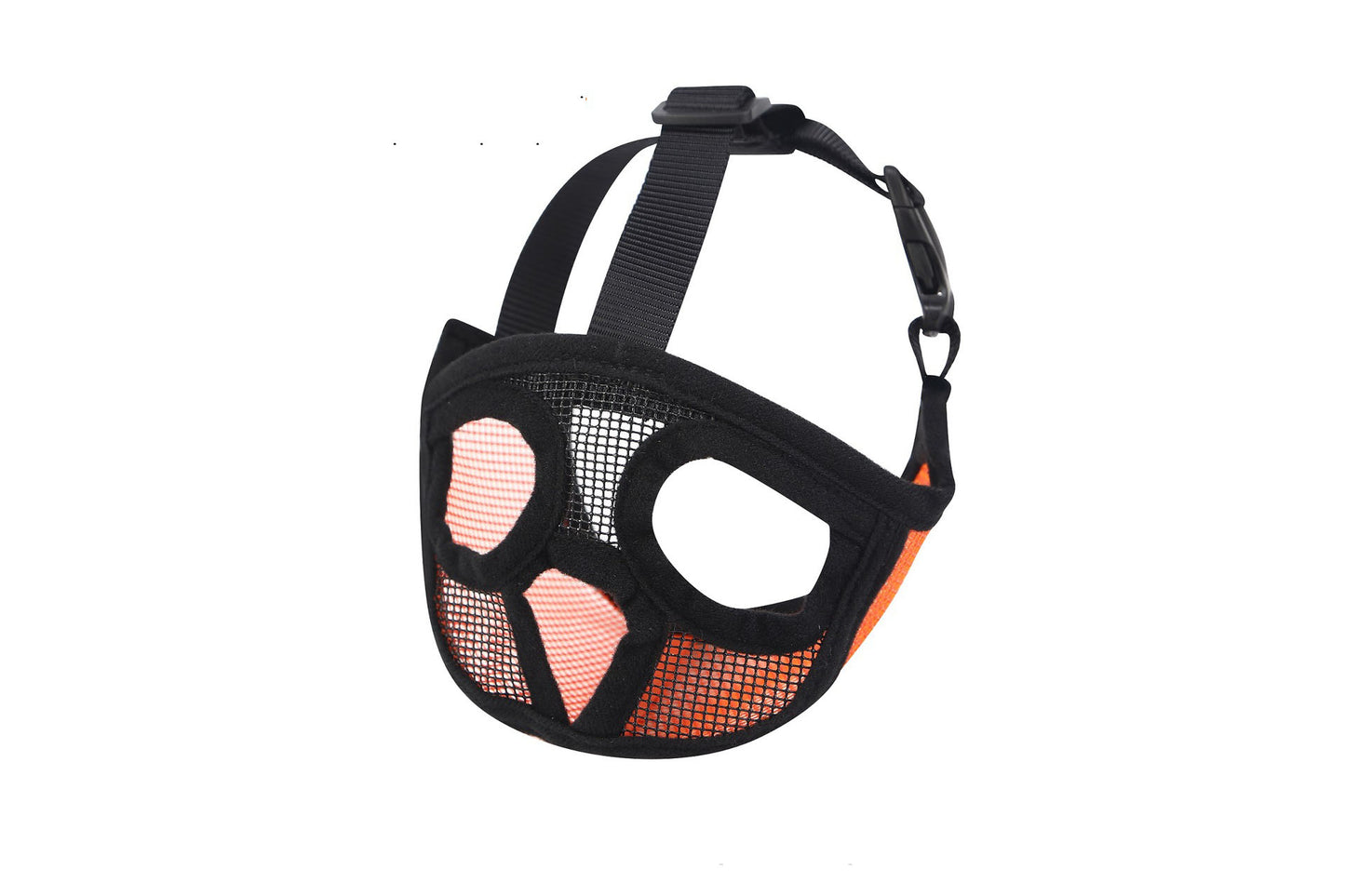 FrenchieLux breathable muzzle on French Bulldog outdoors