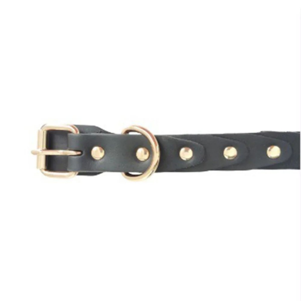 FrenchieLux leather collar stitching detail
