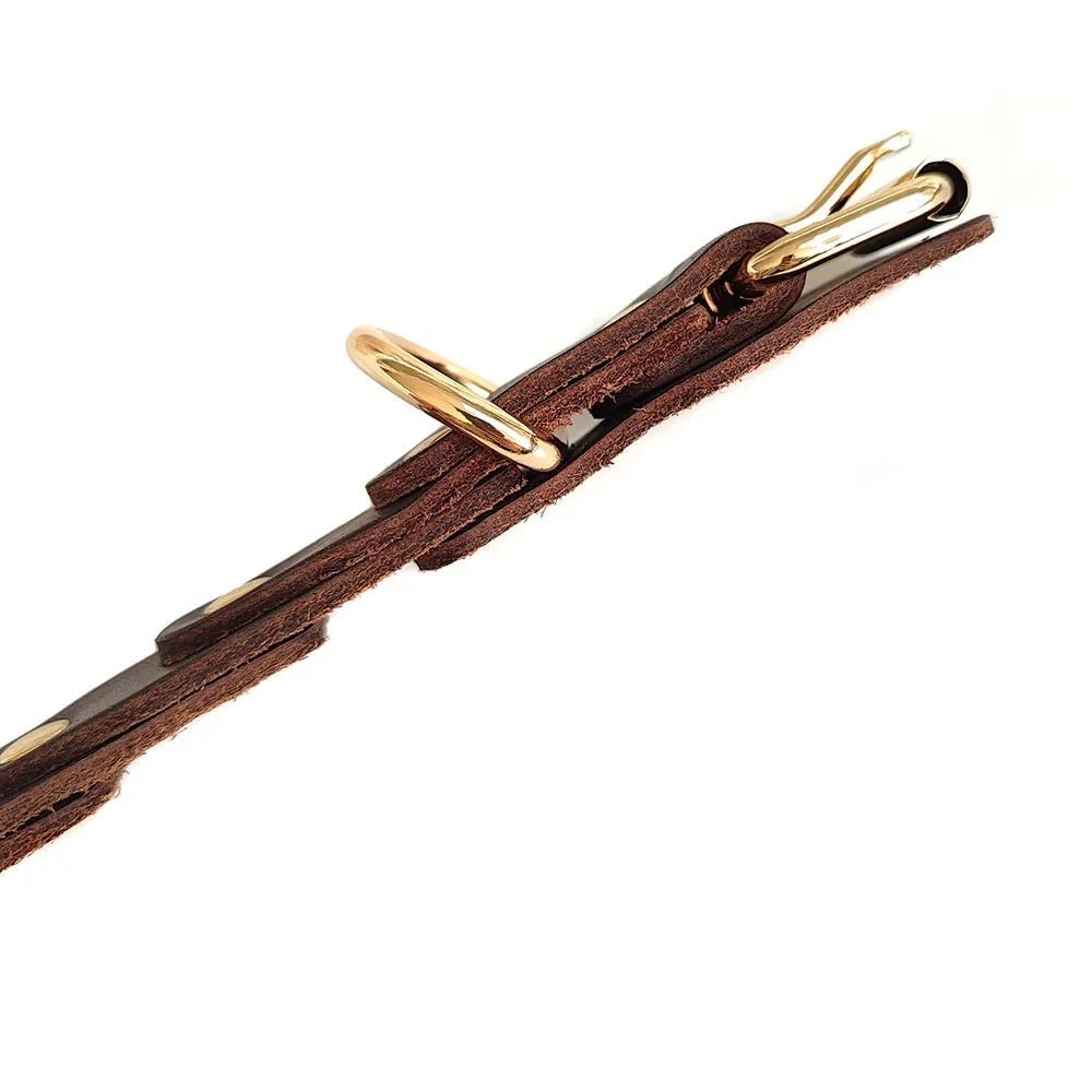 FrenchieLux leather collar black and brown color options