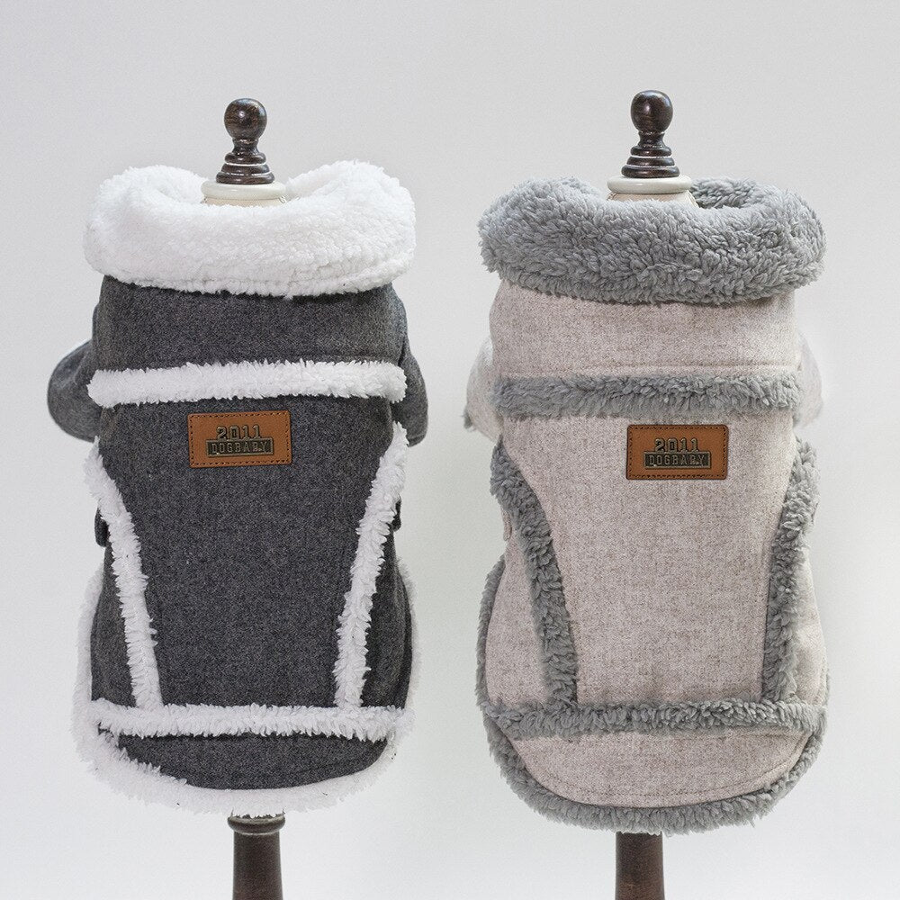 FrenchieLux winter puffer jacket front view
