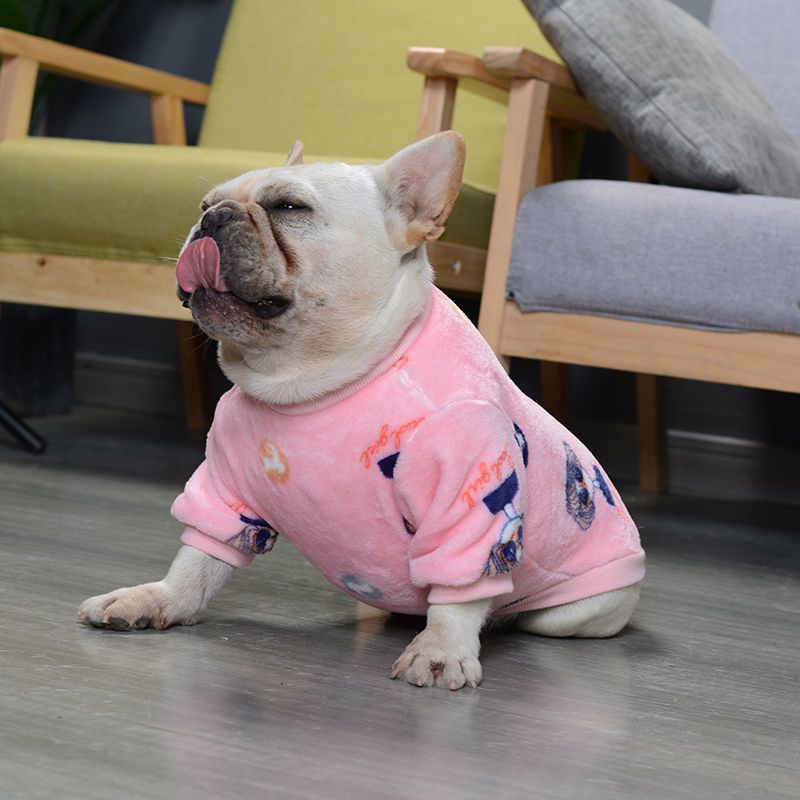 FrenchieLux dog pajamas soft plush fabric detail